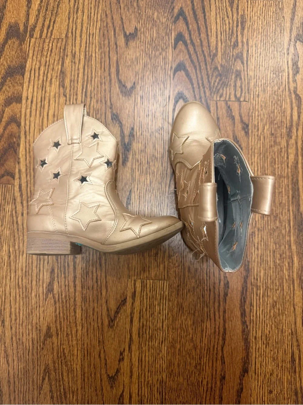Gold Star Cutout Western Boots